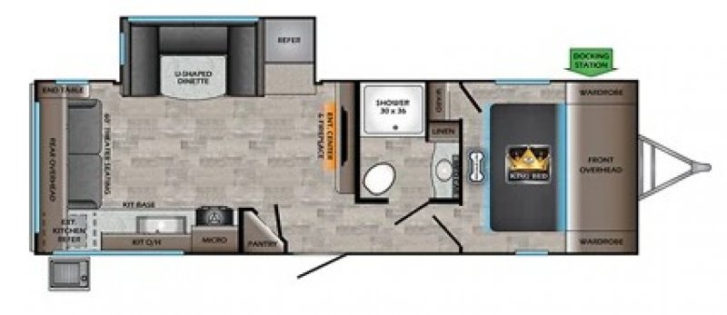 2022 KEYSTONE SUNSET TRAIL 268RL Floorplan