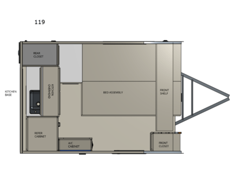 2026 SUNSET PARK RV SUNRAY 119 Floorplan