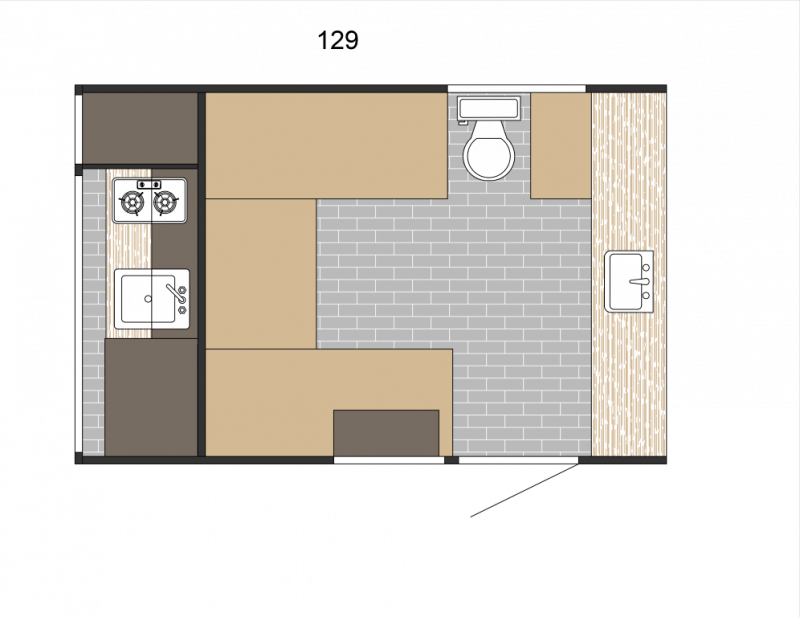 2026 SUNSET PARK RV SUNRAY 129 Floorplan