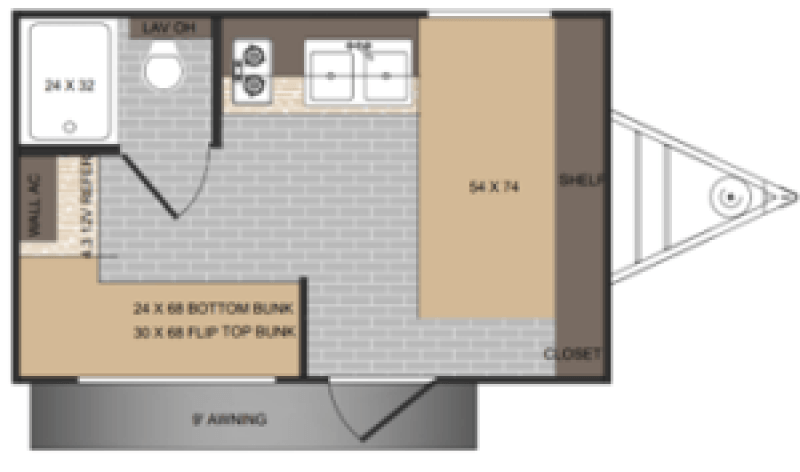 2026 SUNSET PARK RV SUN LITE 13BHLTD Floorplan