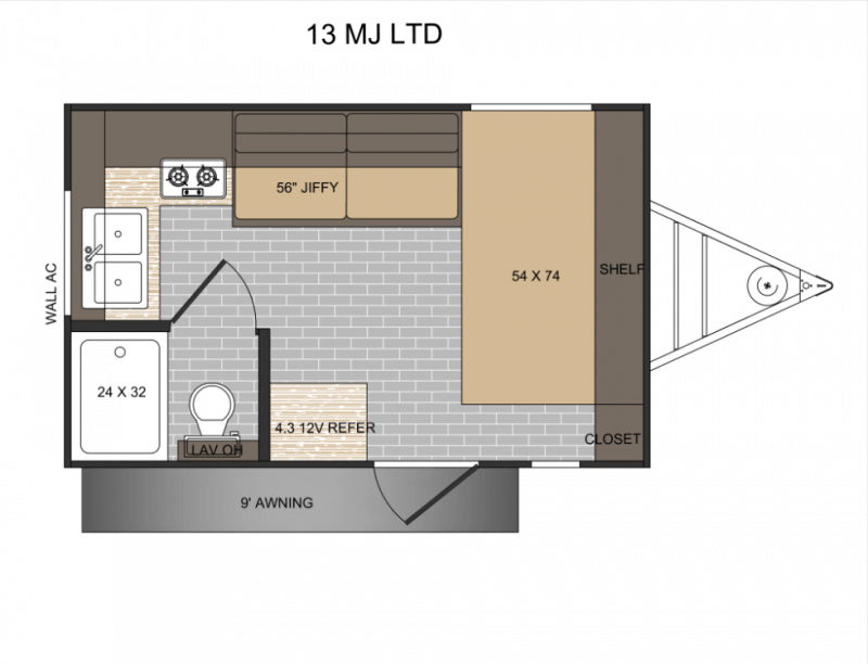 2027 SUNSET PARK RV SUN LITE 13MJLTD Floorplan