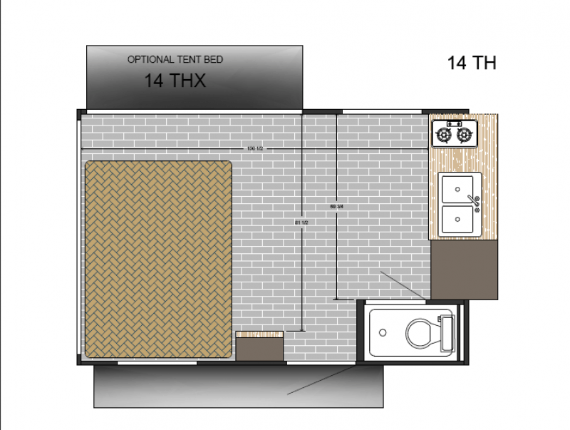2026 SUNSET PARK RV SUN LITE 14THX Floorplan