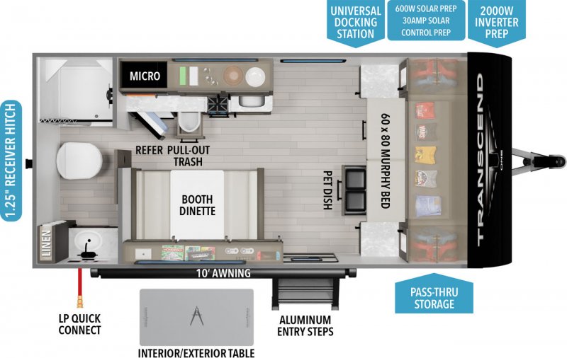 2027 GRAND DESIGN TRANSCEND ONE 151RB Floorplan