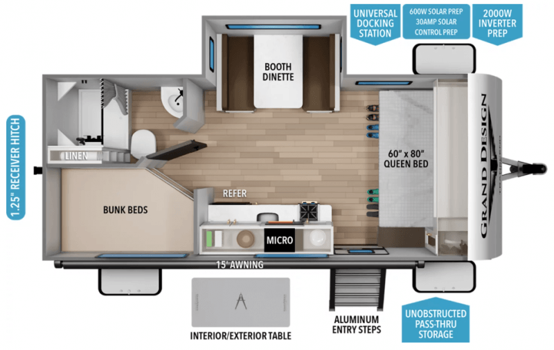 2027 GRAND DESIGN TRANSCEND 161DB Floorplan