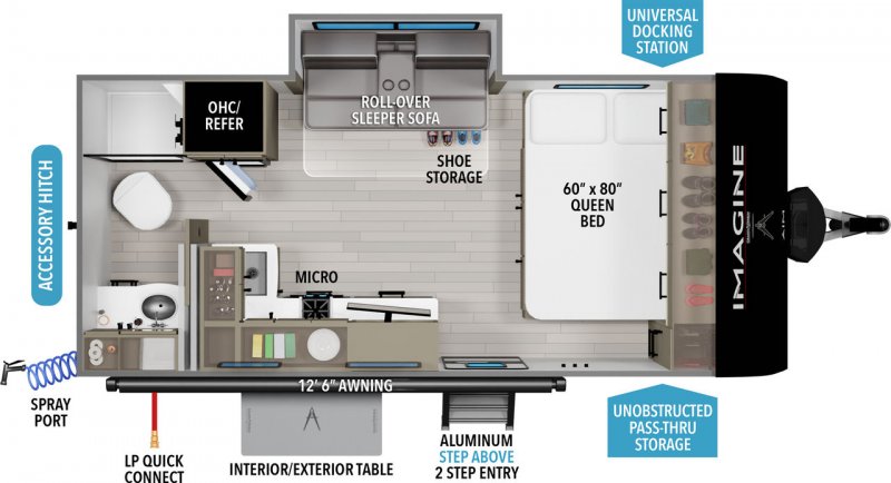 2026 GRAND DESIGN IMAGINE AIM 16MLA-SH Floorplan