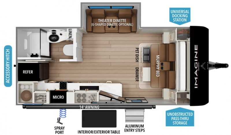 2027 GRAND DESIGN IMAGINE AIM 17MKA Floorplan
