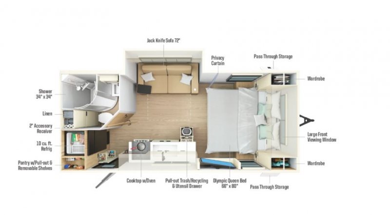 2027 WINNEBAGO THRIVE 18FBS Floorplan