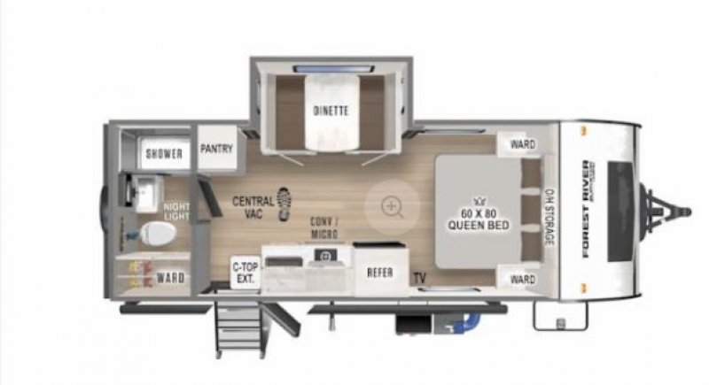 2026 FOREST RIVER SURVEYOR 19RBLE Floorplan
