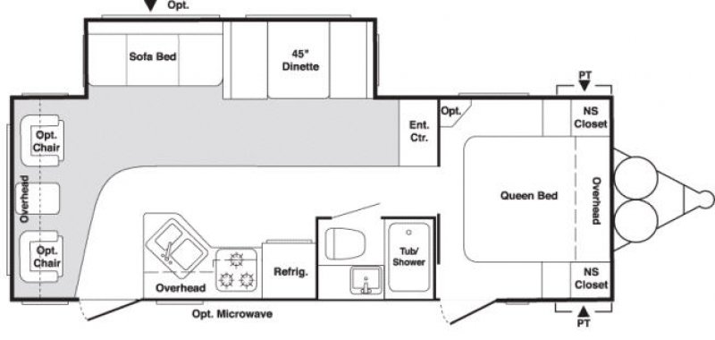 2007 KEYSTONE RV SPRINGDALE 266 Floorplan