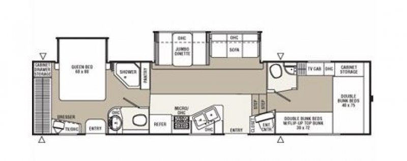 2008 COACHMEN CHAPARRAL 34BH Floorplan