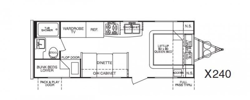 2008 CRUISER RV FUNFINDERX 240 Floorplan
