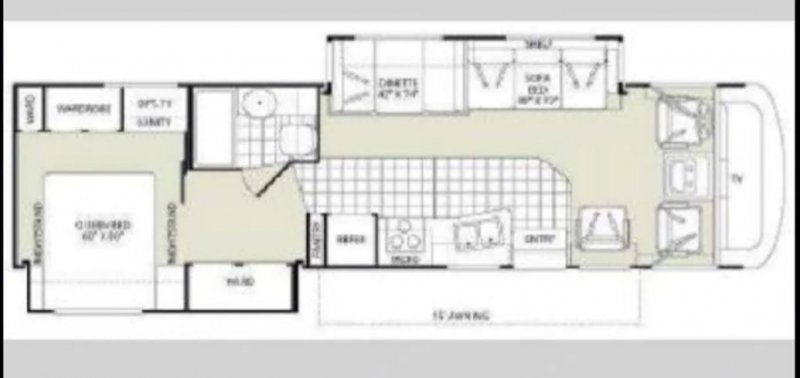 2008 FLEETWOOD FIESTA 34N Floorplan