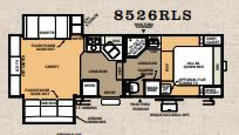 2008 FOREST RIVER FLAGSTAFF 8526RLS Floorplan