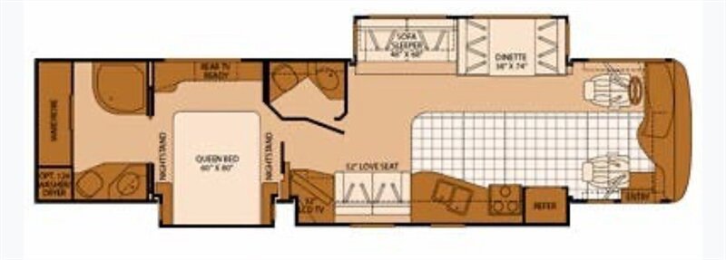 2009 FLEETWOOD BOUNDER TD 38F Floorplan