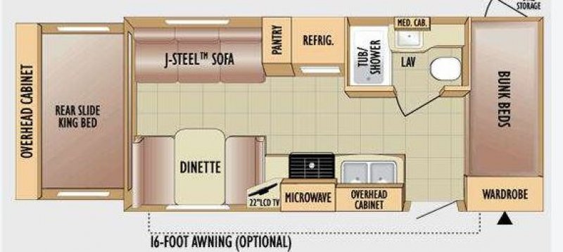 2010 JAYCO JAYFEATHER EXP213 Floorplan