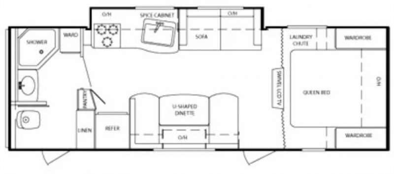 2010 KEYSTONE BULLET 246RBS Floorplan