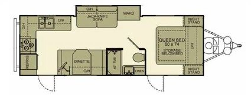 2011 EVERGREEN RV EVERLITE 29FK Floorplan
