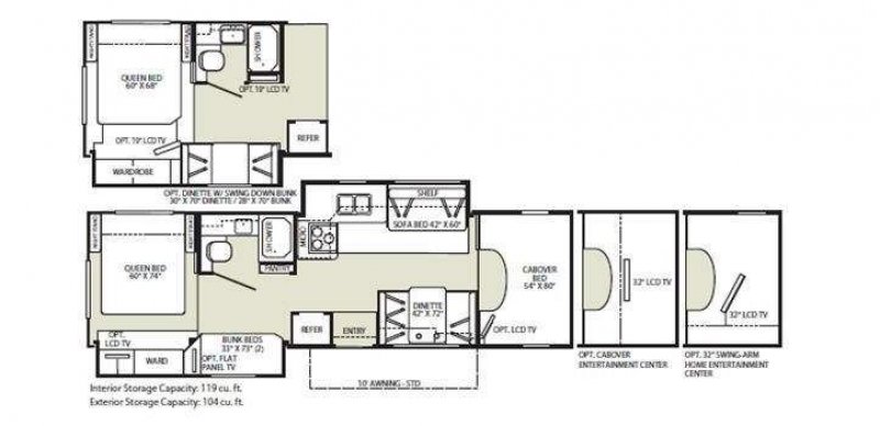 2011 FLEETWOOD TIOGA 31N Floorplan