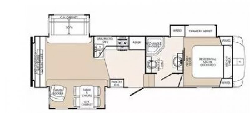 2012 FOREST RIVER SABRE SILHOUETTE 290REFD Floorplan