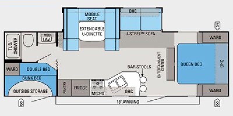 2012 JAYCO EAGLE 284 BHS Floorplan