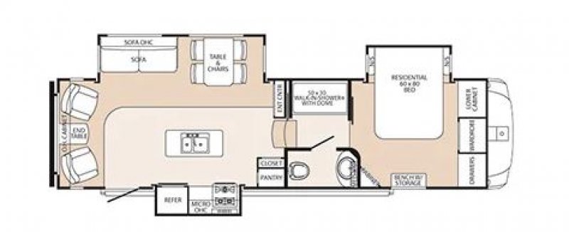 2013 PALOMINO RV SABRE 298RLTS Floorplan