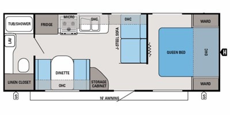 2013 JAYCO JAYFEATHER 221 Floorplan