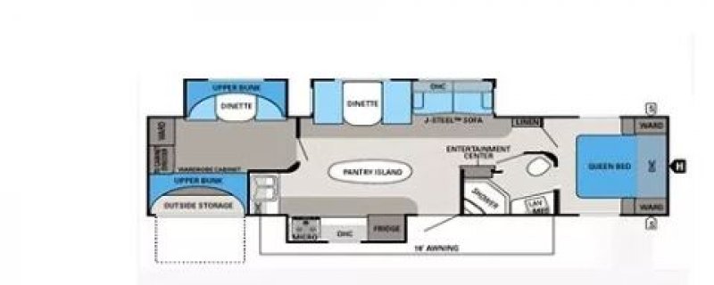 2014 JAYCO EAGLE 334RBTS Floorplan