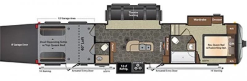 2014 KEYSTONE FUZION 390 Floorplan