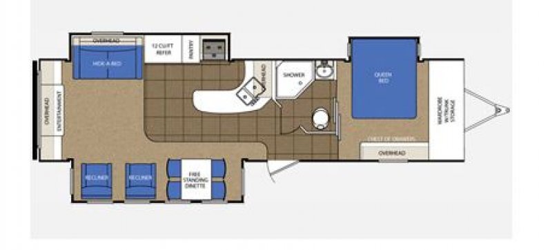2015 FOREST RIVER LACROSSE 327RES Floorplan