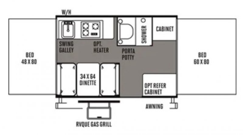 2015 FOREST RIVER ROCKWOOD FREEDOM 1950 Floorplan