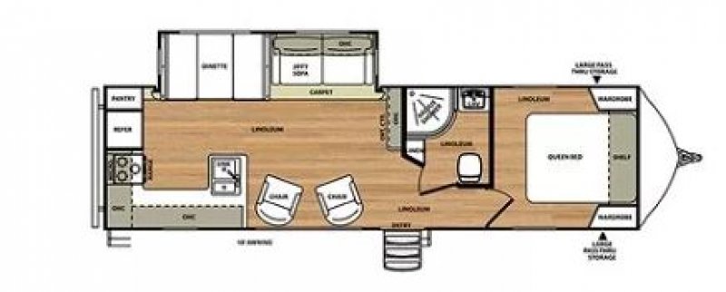 2015 FOREST RIVER VIBE 268RKS Floorplan