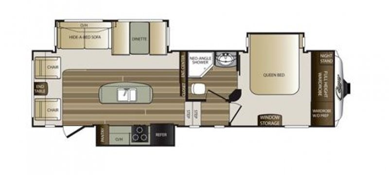 2015 KEYSTONE COUGAR 280RLS Floorplan