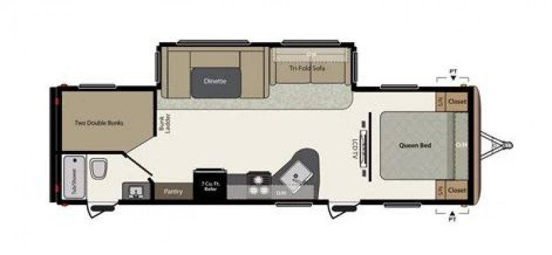 2015 KEYSTONE RV SPRINGDALE 282BH Floorplan