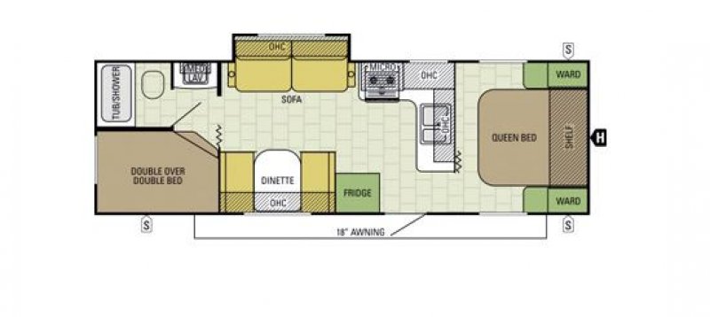 2015 STARCRAFT LAUNCH 26BHS Floorplan