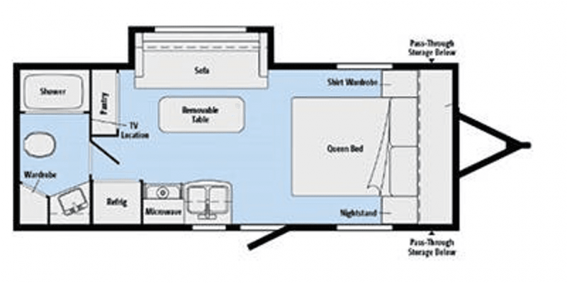 2015 WINNEBAGO RV MINI 2101DS Floorplan