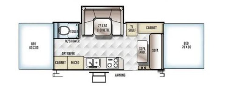 2016 FOREST RIVER ROCKWOOD HIGHWALL HW269 Floorplan