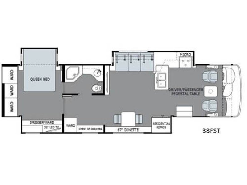 2016 FLEETWOOD HOLIDAY RAMBLER AMBASSADOR 38FST Floorplan