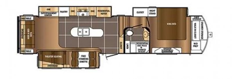 2016 FOREST RIVER SANIBELL 376 3601 Floorplan