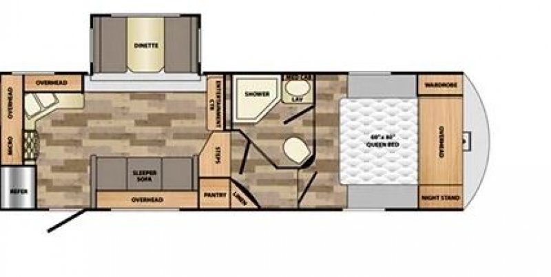 2016 WINNEBAGO RV VOYAGE 25RKS Floorplan