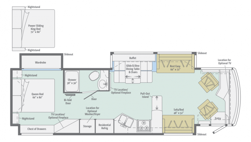 2017 WINNEBAGO RV JOURNEY 36M Floorplan