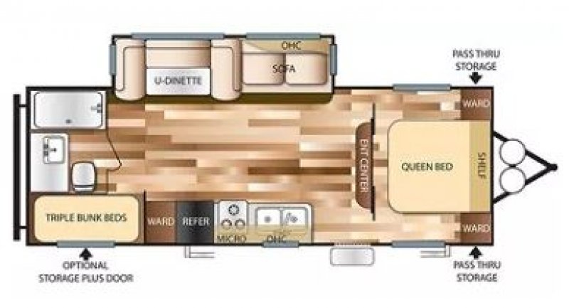 2017 FOREST RIVER SALEM 26TBUD Floorplan