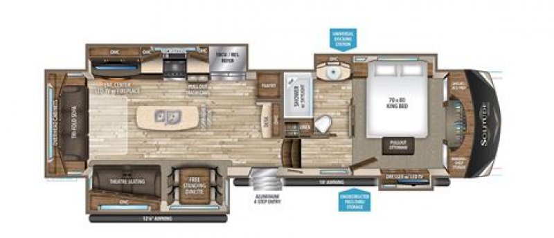 2017 GRAND DESIGN SOLITUDE 384GK Floorplan