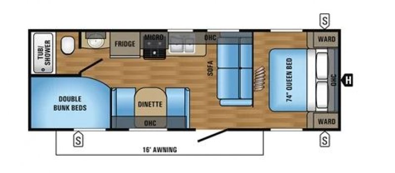 2017 JAYCO JAYFLIGHT 26BH Floorplan