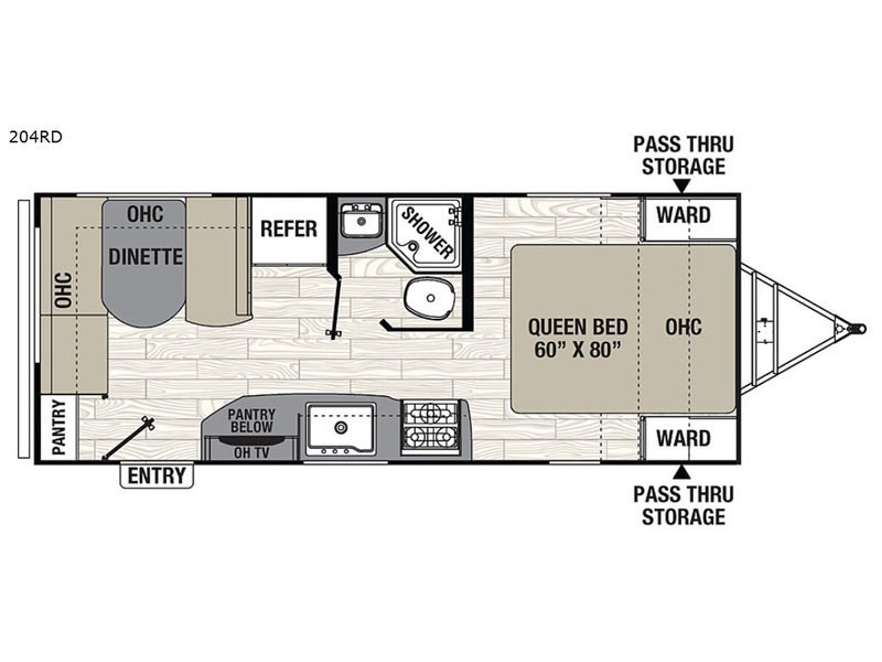 2018 COACHMEN FREEDOM EXPRESS 204 Floorplan