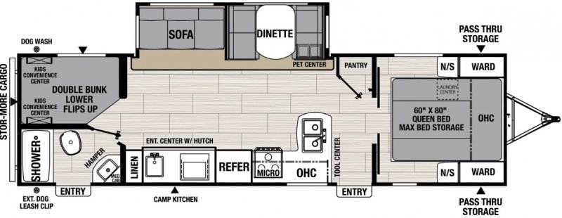 2023 COACHMEN NORTHERN SPIRIT 2963BH Floorplan