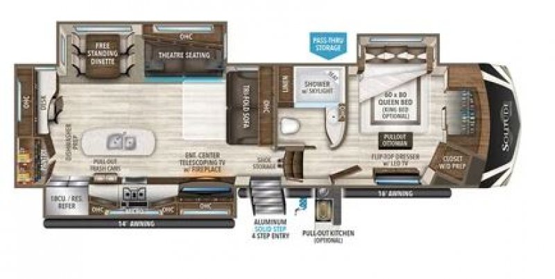 2018 GRAND DESIGN SOLITUDE 344GK Floorplan