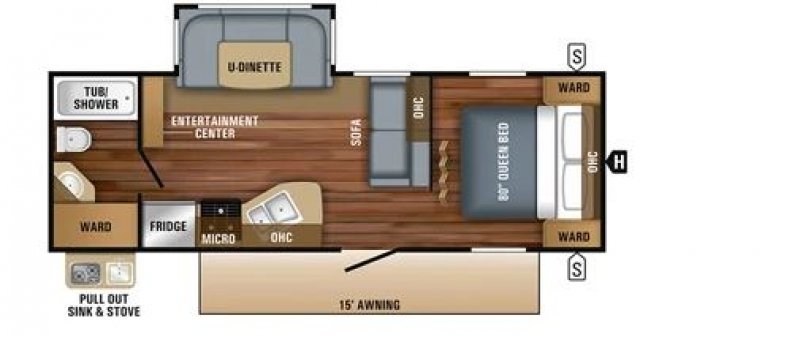2018 JAYCO JAYFLIGHT 24RBS Floorplan