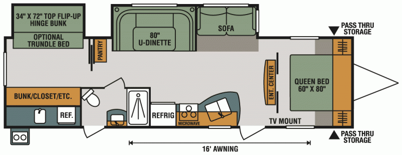 2018 KZ-RV CONNECT 312BHK Floorplan