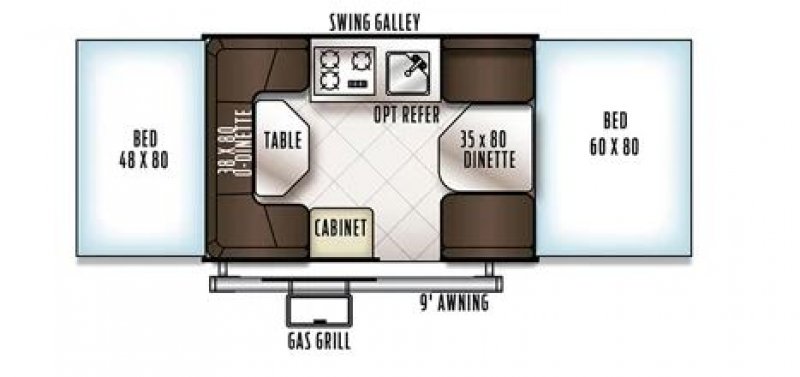 2018 ROCKWOOD FREEDOM 1980 Floorplan