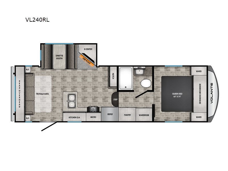 2019 CROSSROADS RV VOLANTE 240RL Floorplan